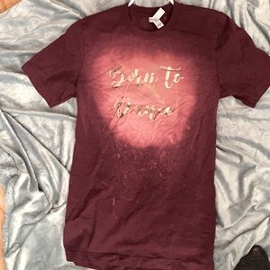 Born to dance tshirt handmade and bleached